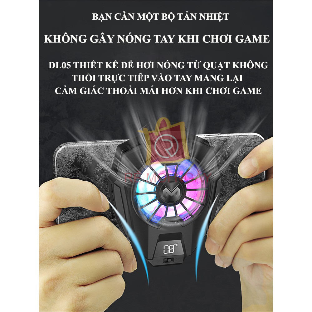 Quạt tản nhiệt điện thoại Memo DL05 - Quạt tản nhiệt sò lạnh bán dẫn làm mát tức thì tăng hiệu năng - Cooling Gaming | BigBuy360 - bigbuy360.vn
