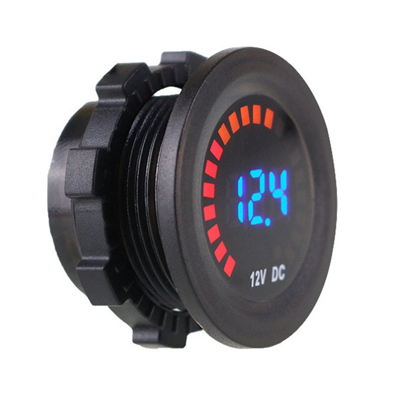 Vôn kế kỹ thuật số Dc 12v-60v có màn hình led hiển thị thích hợp cho xe hơi / xe máy