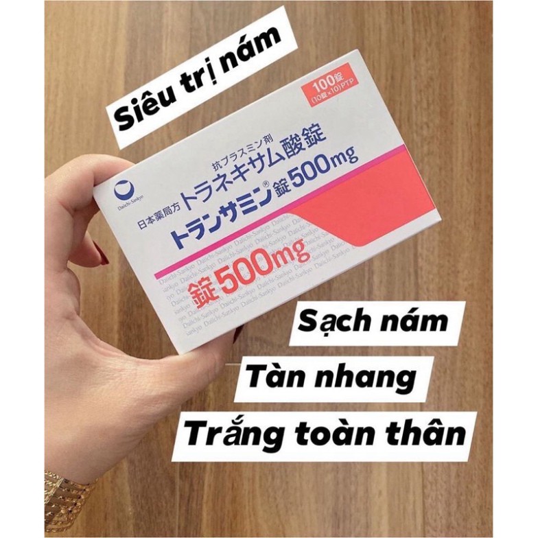 [MÃU MỚI] HOTTransamin_500mg - Viên Uống Trị_Nám, Trắng Da Transamin_500mg Nhật Bản
