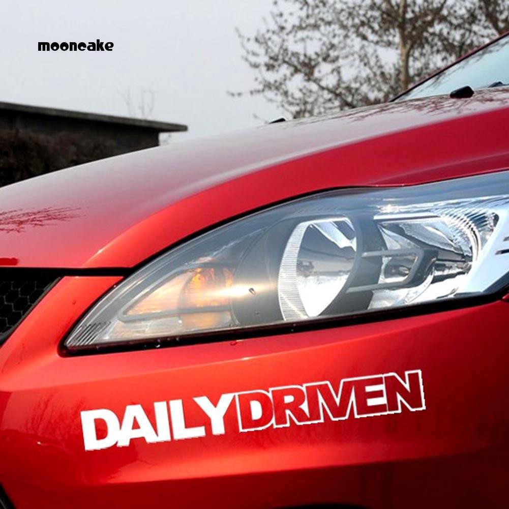 ☼Bánh Trung Thu☼Miếng Dán Phản Quang In Chữ Daily Driven Trang Trí Thân Xe Hơi / Xe Tải