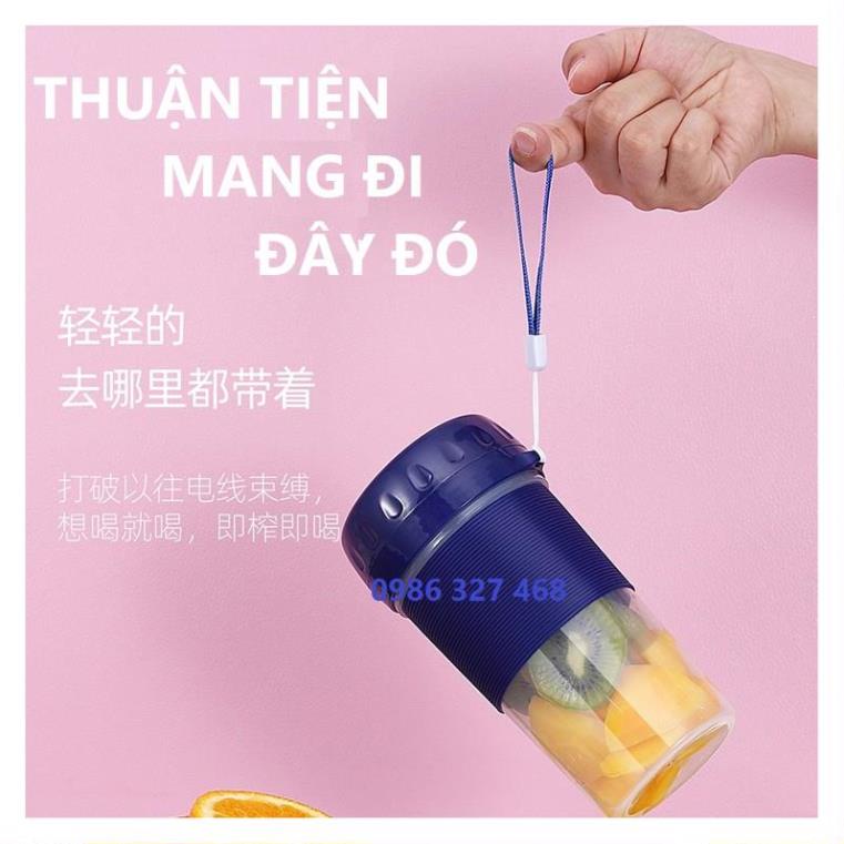 [ Loại 1] Máy Xay Sinh Tố Cầm Tay Hàng Nhập Pin Sạc Tích Điện 300ML, Máy xay mini cầm tay xay hoa quả Portable Juicer