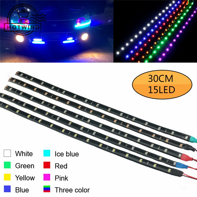 Dải đèn LED 15-LED chống nước 30cm 15-LED cho xe hơi