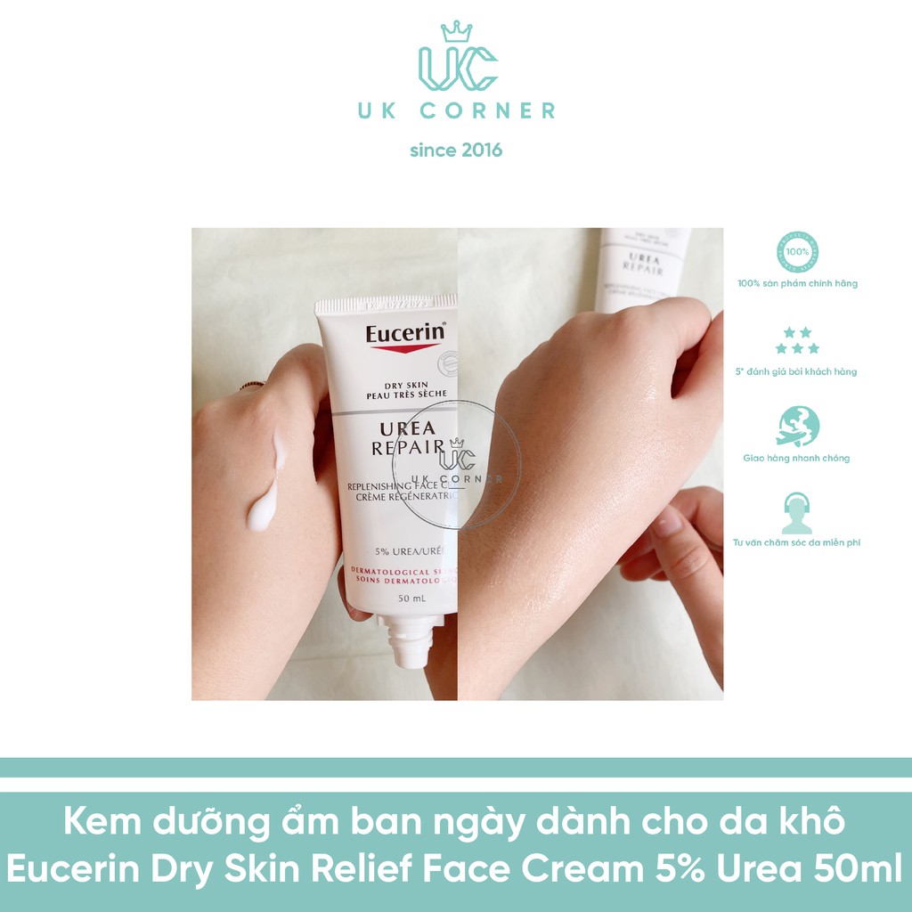 Kem dưỡng ẩm dành cho da khô Eucerin Dry Skin Relief Face Cream 5% Urea 50ml