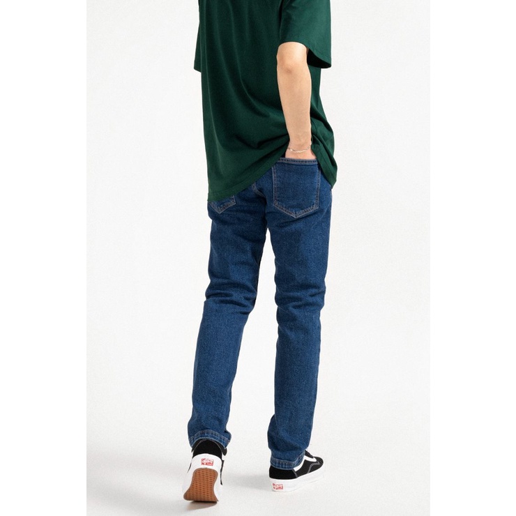 OWL BRAND® BASIC SLIM JEANS - Quần jeans dài ống suông / Xanh đậm - OWL140222