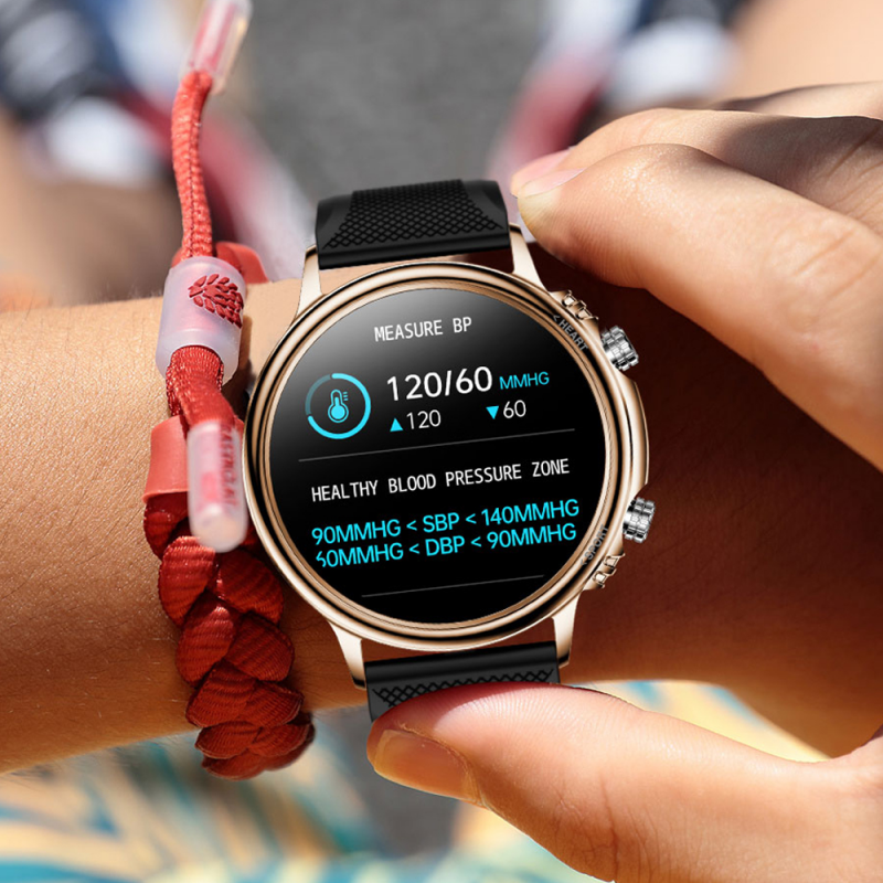 Đồng hồ thông minh Lykry CF81 màn hình tròn 1.32 inch chống nước IP67 đo nhịp tim theo dõi vận động thời gian chờ lâu