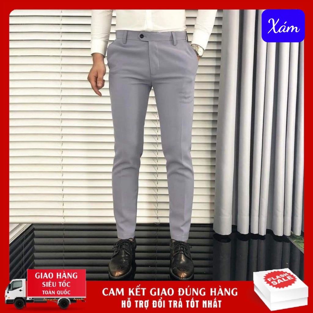 Quần tây âu nam chất liệu mềm mịn, from chuẩn, có nhiều mẫu đẹp đi kèm annhien12