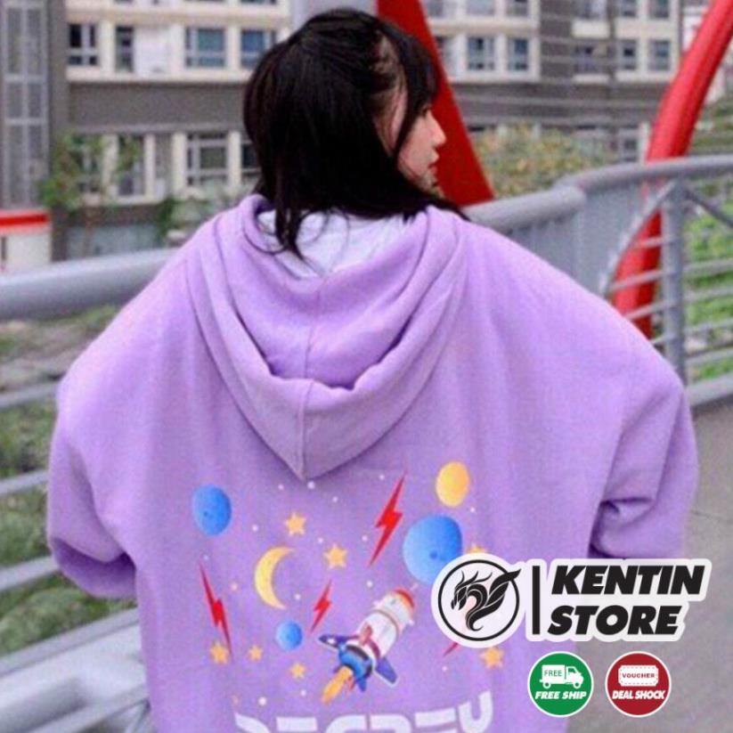 Áo Hoodie Chống Bụi ChoNam Nữ unisex Có 2 Màu Sweater Form Rộng In Hình Degrey ulzzang KENTIN