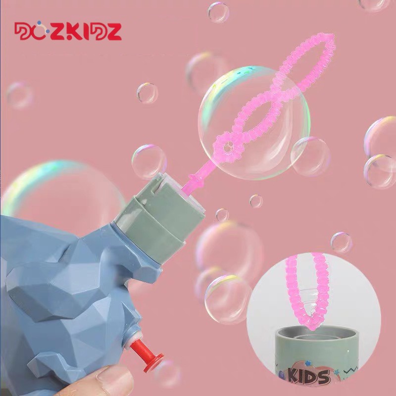 Súng nước hình khủng long kết hợp thổi bong bóng, đồ chơi trẻ em từ 3 tuổi trở lên - DOZKIDZ