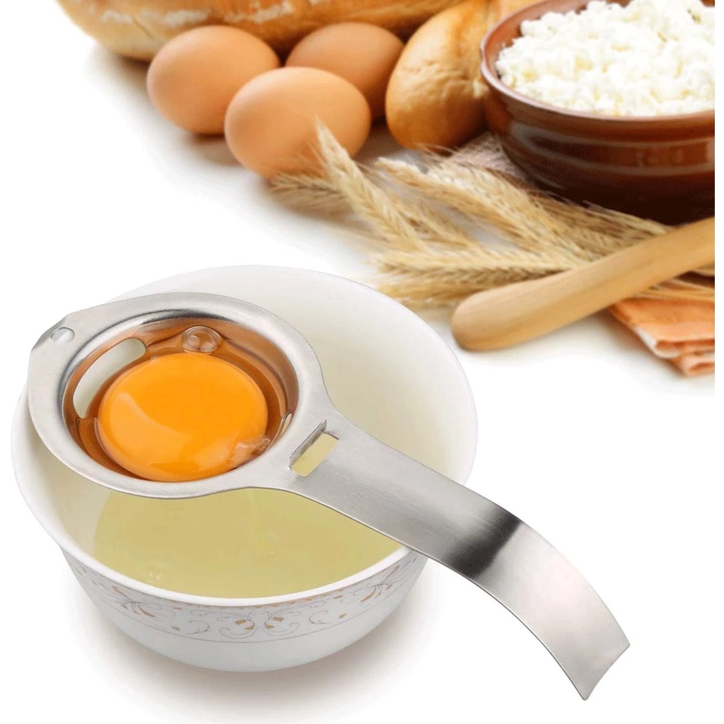 1 Dụng Cụ Tách Lòng Đỏ Trứng Gà Bằng Thép Không Gỉ
