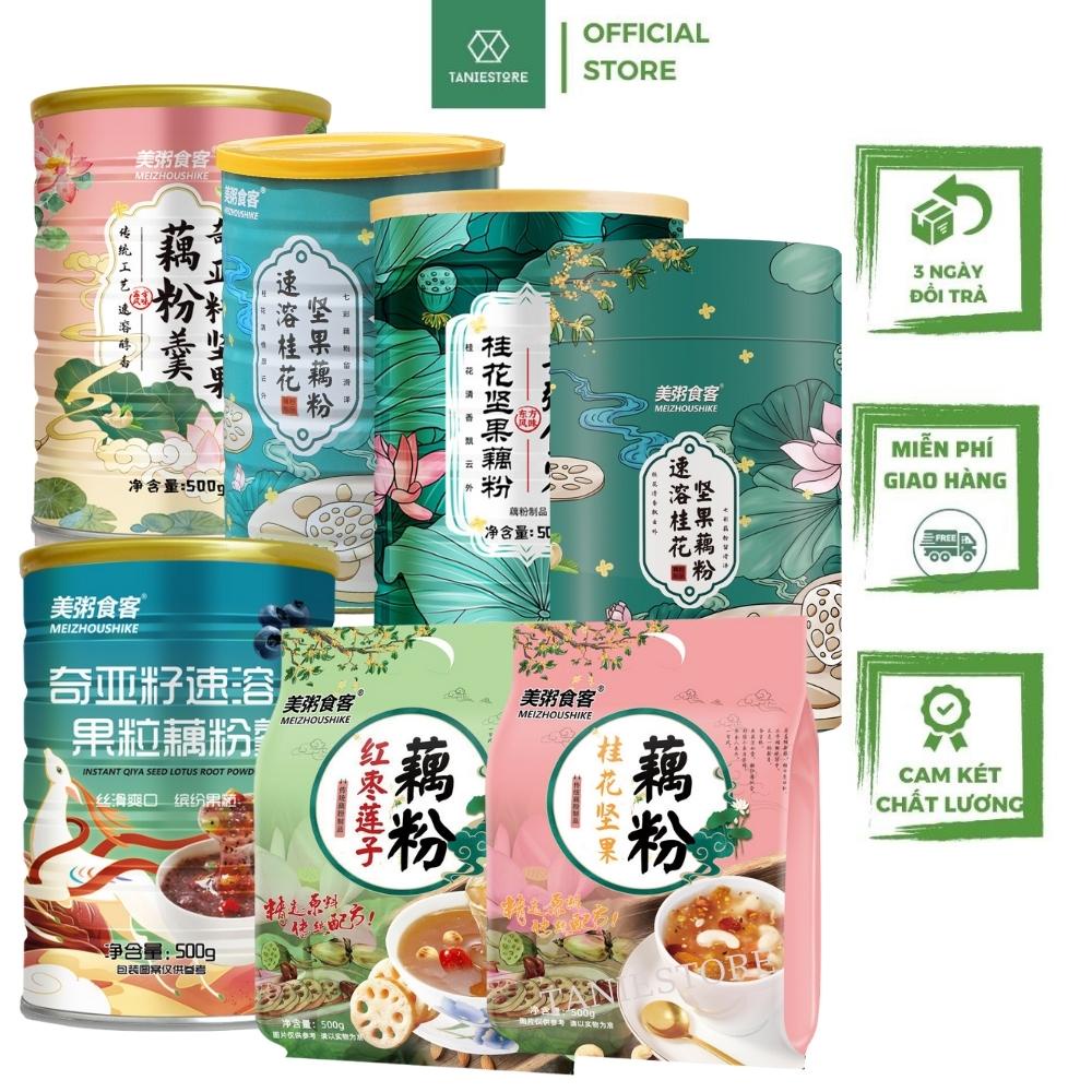 Bột củ sen mix hạt dinh dưỡng dưỡng nhan ngon bổ dưỡng Meizhoushike 500gr va 300gr