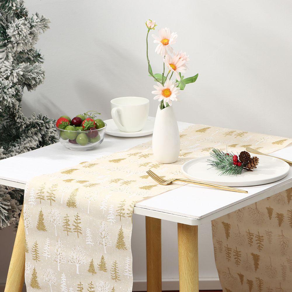 FOREVER Khăn Trải Bàn In Họa Tiết Hoa Tuyết Đẹp Mắt