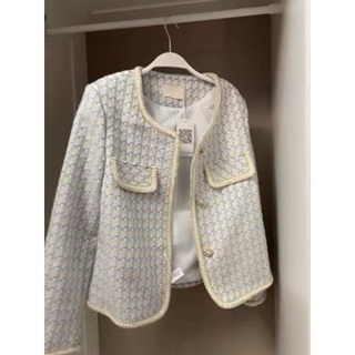 HANNY Áo dạ tweed Sẵn trắng M