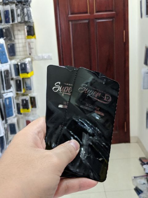 Cường lực Super D Redmi Note 8 / Oppo Realme 5 Pro / Realme 3 Pro / Oppo F9 dùng chung Full màn viền mỏng ôm màn 2.5D