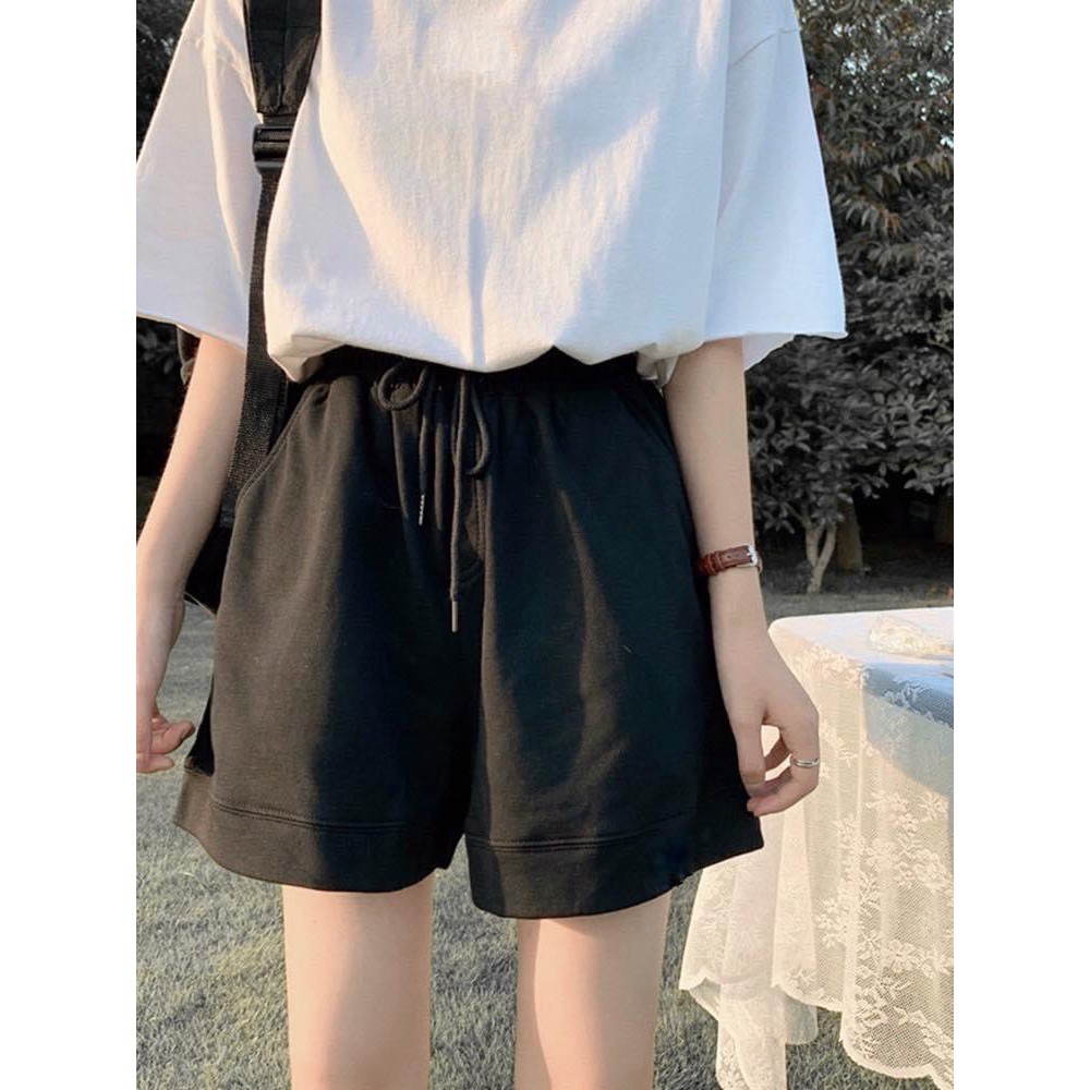QUẦN SHORT THUN TRƠN NỮ ULLZANG UNISEX + Ảnh thật