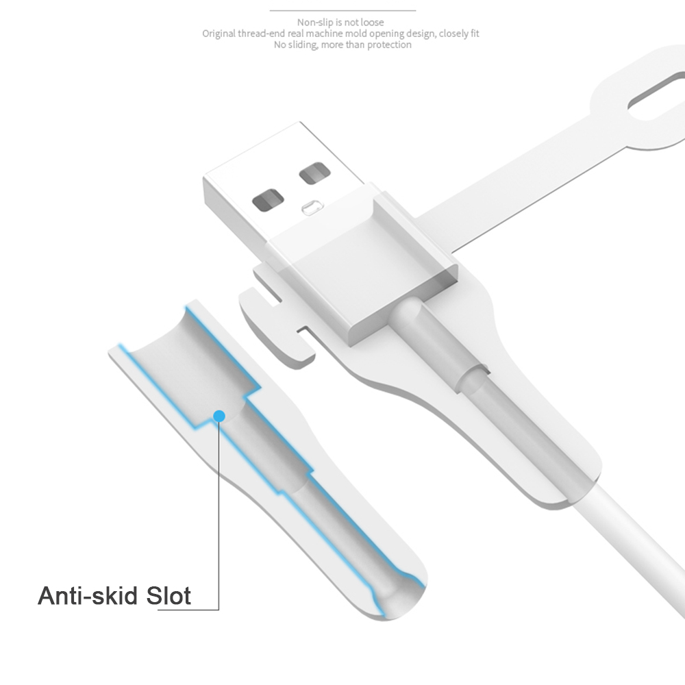 Phụ kiện bảo vệ dây cáp sạc USB Type C Lighting bằng silicon mềm tiện dụng