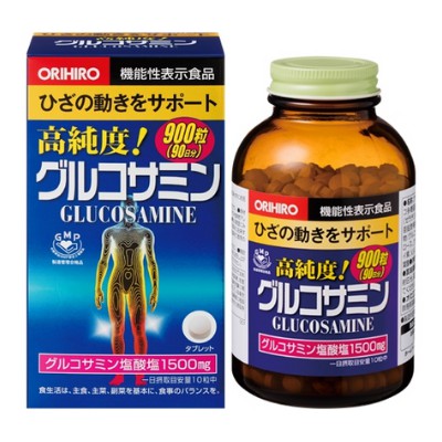 Viên uống Glucosamine 1500mg Orihiro hộp 900 viên của Nhật Bản mẫu mới