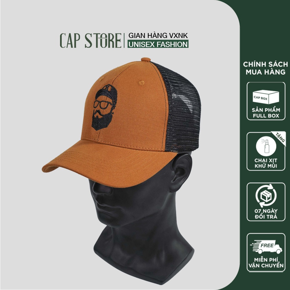 Nón kết lưới Barber - Mũ lưỡi trai lưới cá tính cho nam và nữ phom unisex full box Capstore tặng kèm xịt khuẩn mũ nón