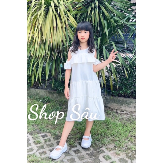 Đầm chất cotton phong cách dễ thương cho bé gái