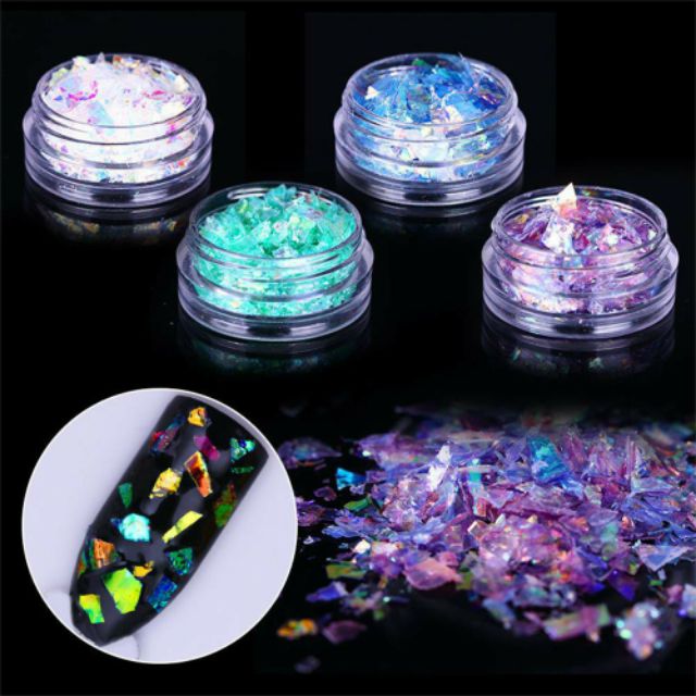 Kim tuyến vẩy hologram tạo hiệu ứng lấp lánh trang trí resin handmade, móng tay cao cấp