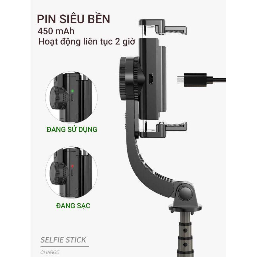 Tay Cầm Chống Rung Điện Tử Gimbal L08 Có Bluetooth -Có Chân Đỡ Tự Đứng - Kéo Dài Tới 86cm - D1009 | BigBuy360 - bigbuy360.vn