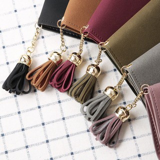 Ví ngắn mini gắn tua rua siêu dễ thương