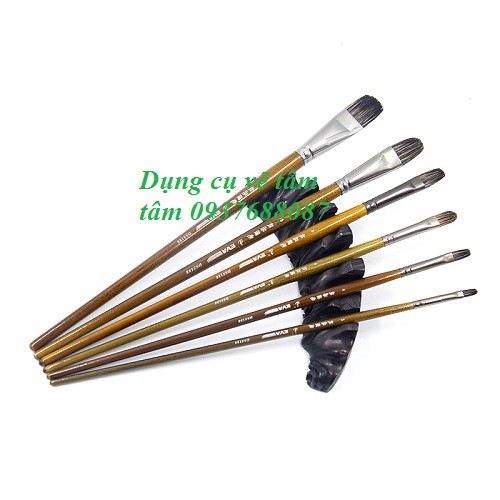 [ TÂM TÂM ]-Bộ cọ vẽ sơn dầu, cọ vẽ acrylic, Cọ Eval 5188, cọ đầu oval-