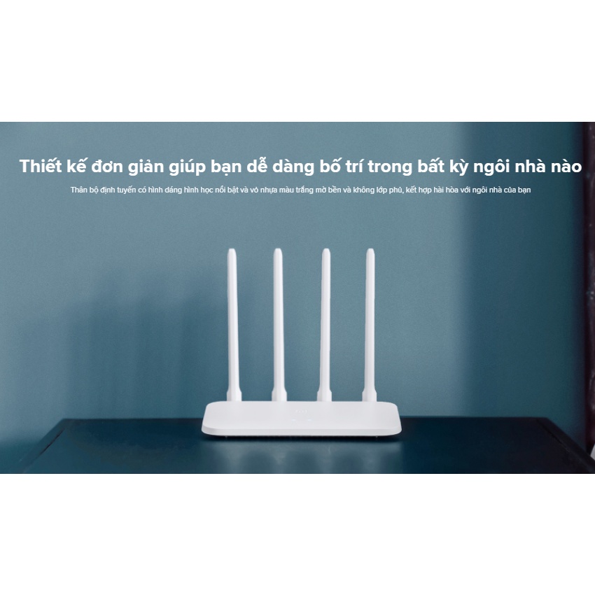 Bộ định tuyến AC1200 băng tần kép tốc độ cao Xiaomi Mi Router 4A - Chính hãng