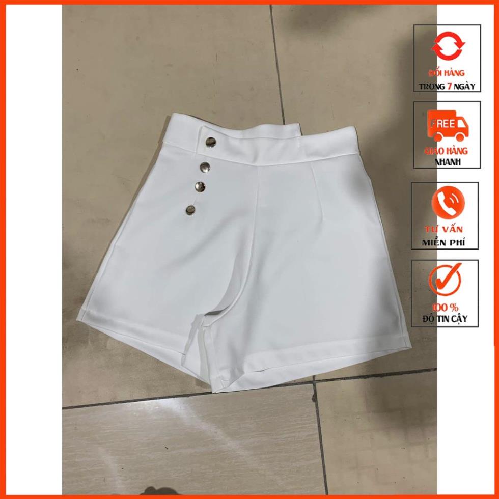 Quần Short Nữ- Quần Sooc Nữ Cạp Cao 4 Khuy mã 901