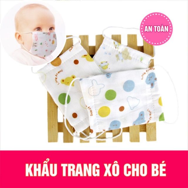 10 khẩu trang xô cho bé ( có size đến sơ sinh 3 tuổi )