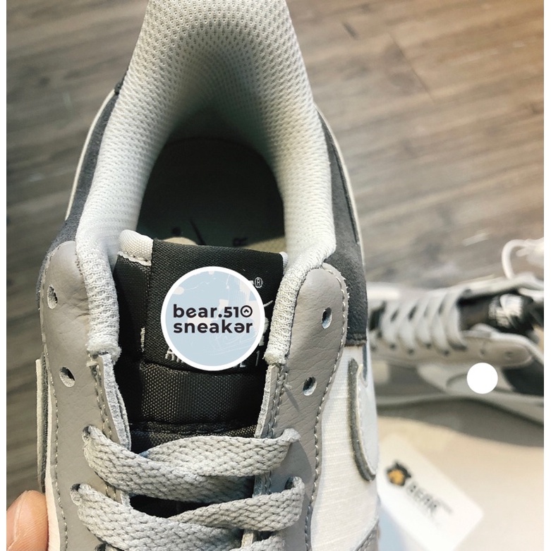 [Bear_sneaker] Giày thể thao Hot air force one trắng ghi xám bản like au.th