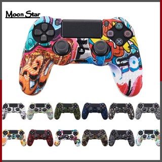 Ốp silicone cho tay cầm chơi game PS4 họa tiết rằn ri