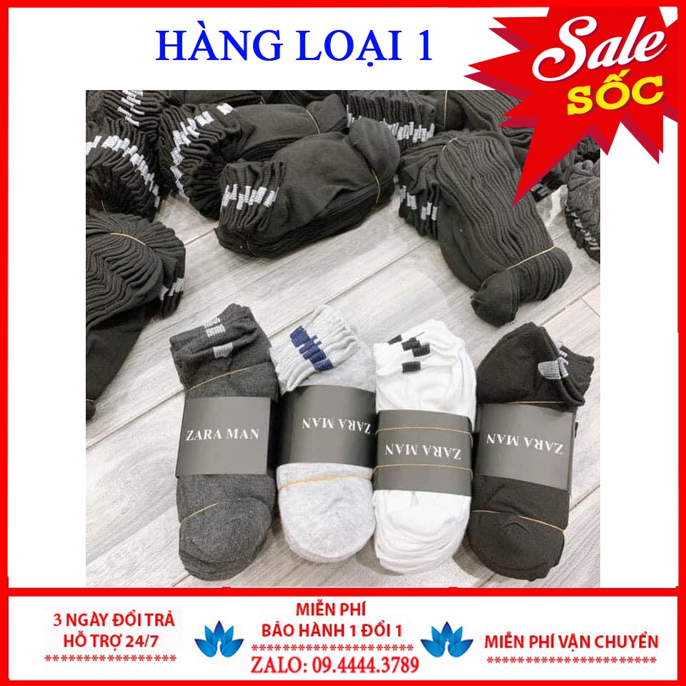 Tất Zara Man giành cho nam nữ co giãn tốt, thấm hút mồ hôi.