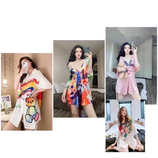 Đầm lụa cổ sơ mi latin cao cấp siêu xinh