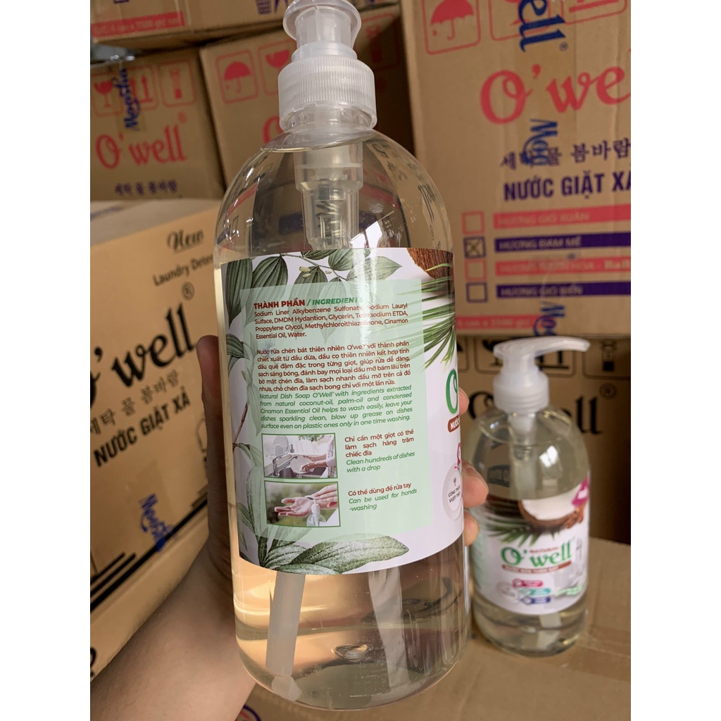 Nước Rửa Chén Owell Tinh Dầu Quế Siêu Sạch 1200ml