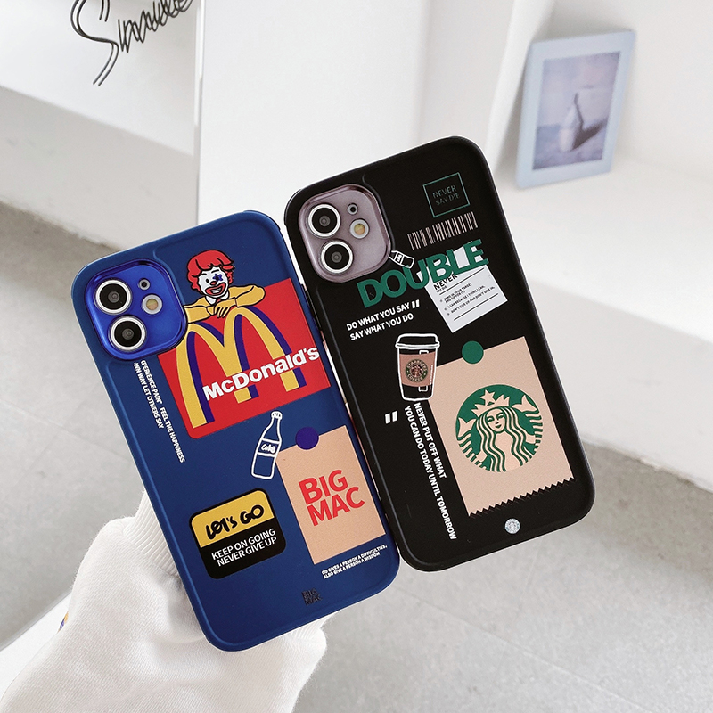 MCDONALD'S STARBUCKS Ốp Điện Thoại Hình Starbuck Độc Đáo Cho Iphone X Xs Max Xr 7p 8 Plus 11 Pro Max 12