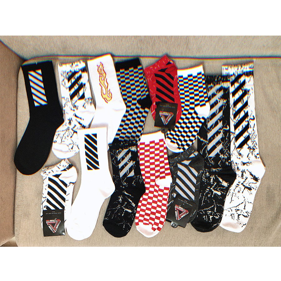Vớ (tất) unnisex Off White nhiều mẫu (hình thật)
