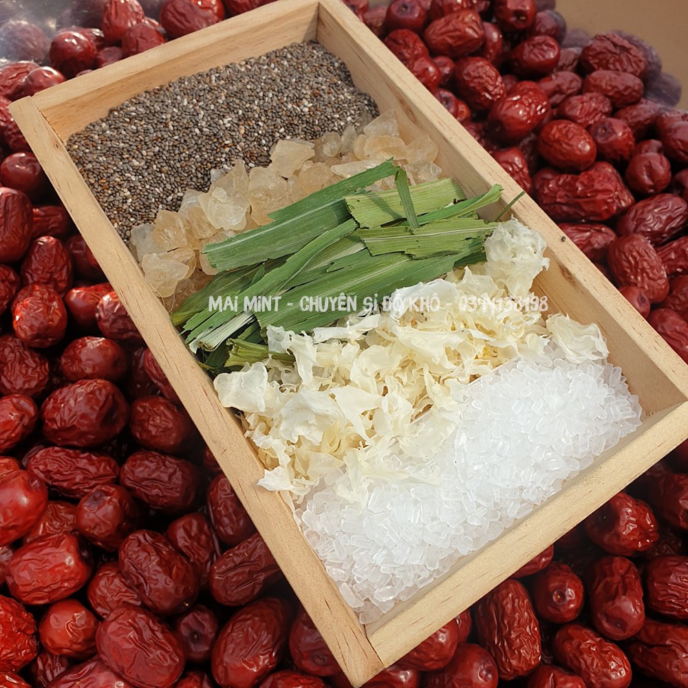 Mủ Trôm Hạt Chia &amp; Nấm Tuyết ( Nấu 4 - 5 Lít )