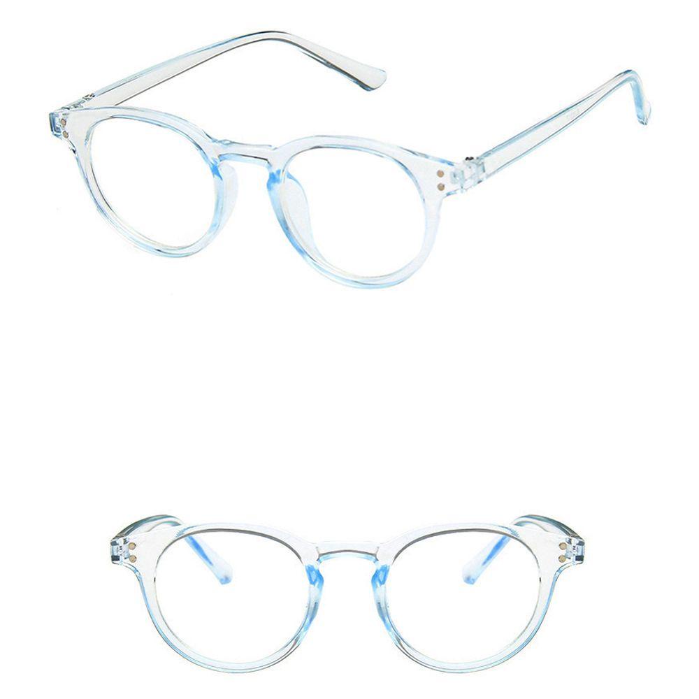Mắt Kính Chống Ánh Sáng Xanh Tròng Trong Suốt 0 Độ Phong Cách Vintage