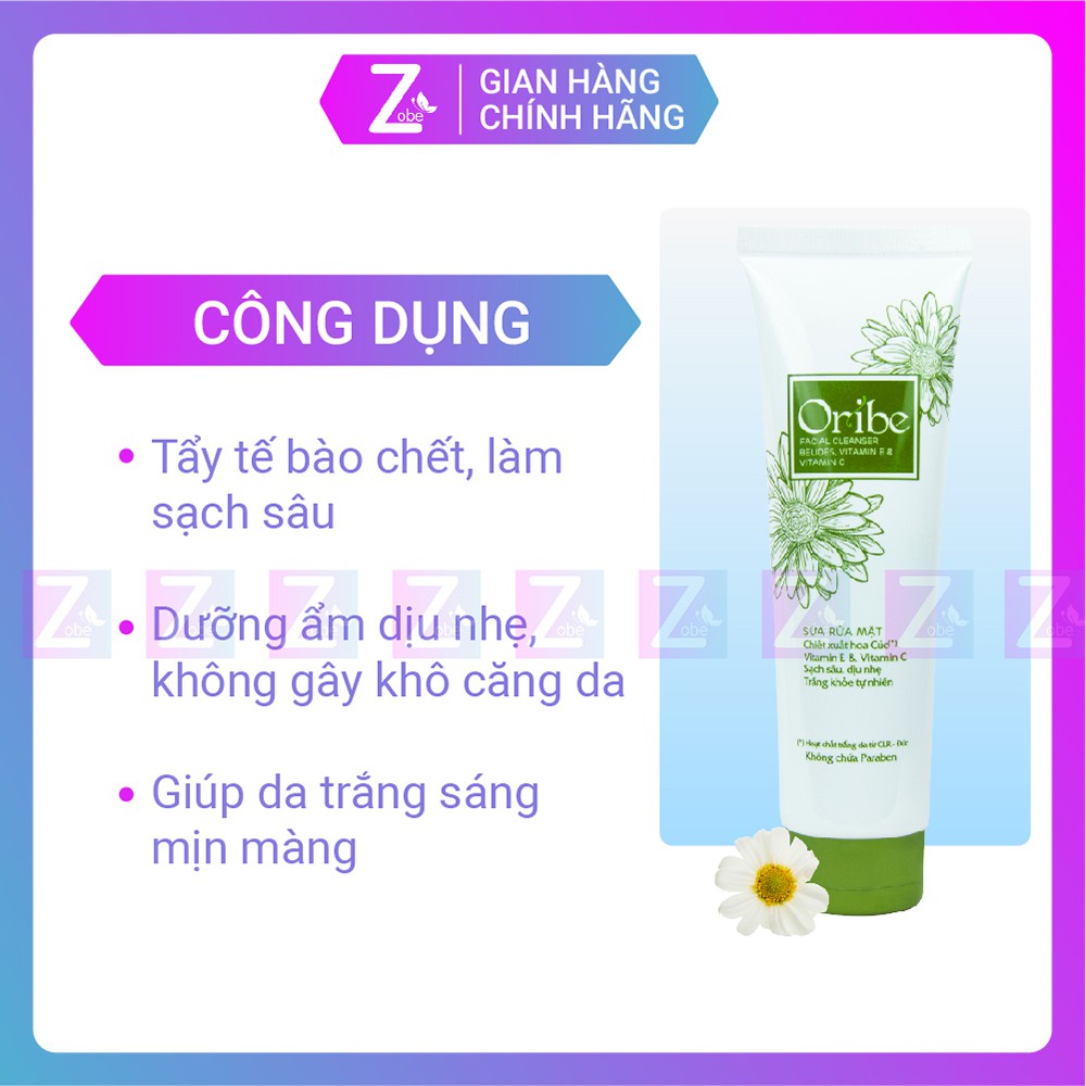 Sữa Rửa Mặt Tạo Bọt Sạch Sâu Sáng Da Oribe 50g