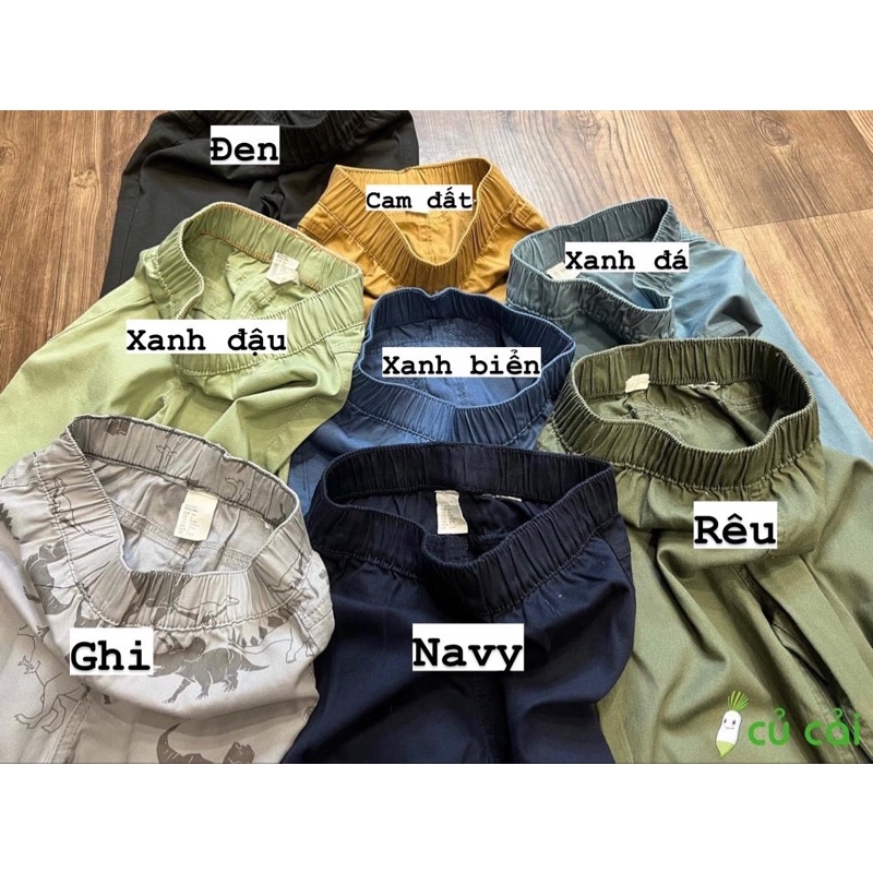 Quần bé trai kaki Jogger Hờ Mờ bo gấu QUAN14