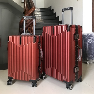 Vali khoá sập kn036 size 20/24 màu đỏ - vali khóa khung cao cấp, bảo hành 5 năm