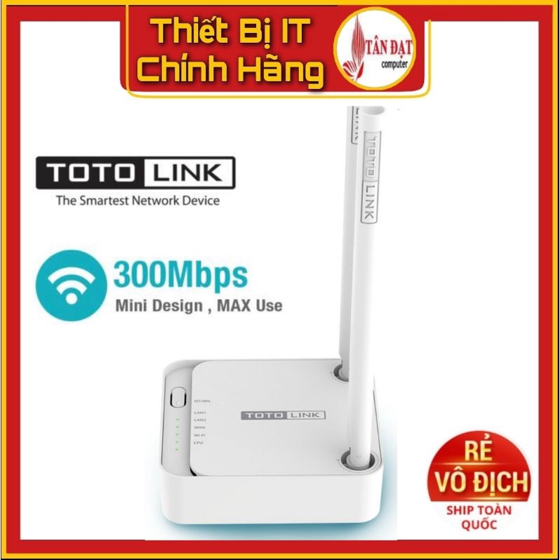 Bộ thu phát Wifi 2 râu 300Mbps TOTOLINK N200RE-V4 V5 - Hãng Phân Phối Chính Thức thumbnail