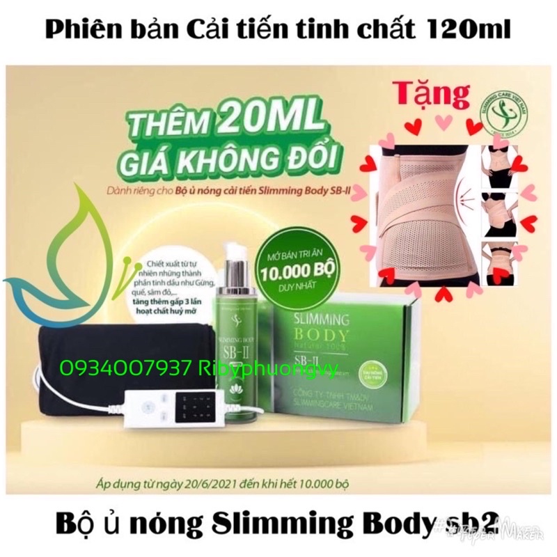 (Chính hãng) Bộ ủ nóng Slimming body sb2 quấn nóng thải mỡ bụng, đùi, tay