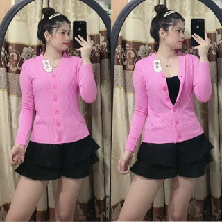 Áo khoác len cardigan tay dài 6 nút