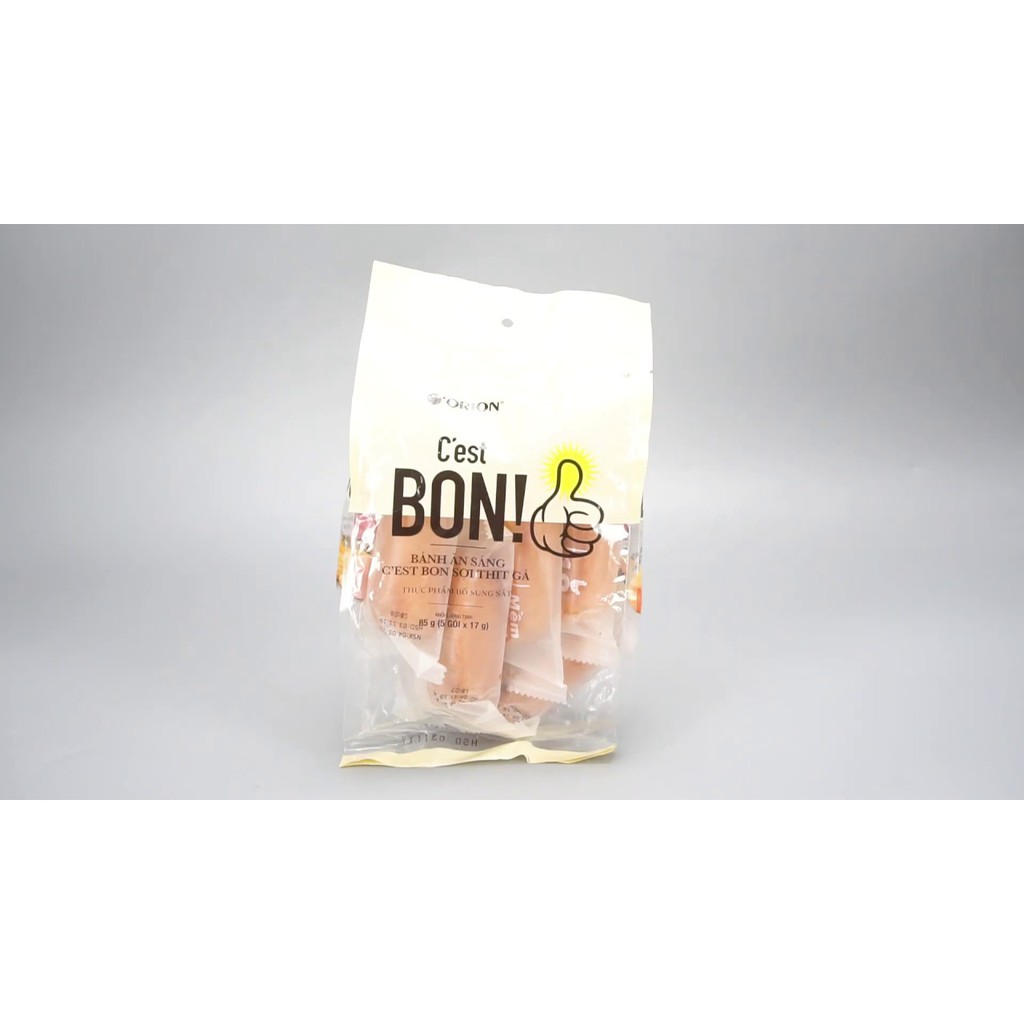 Bánh bông lan sợi thịt gà Orion C'est Bon gói 85g (5 bánh)