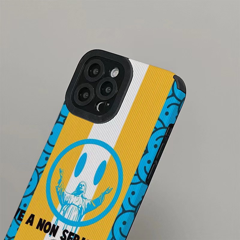 drew Sang Trọng Ốp Điện Thoại Da In Hình Mặt Cười Cho iphone 13 Pro Max i13 13pro 11 Pro Max i11 X XR Xs Max 7plus 8plus 12Pro 12 Pro Max