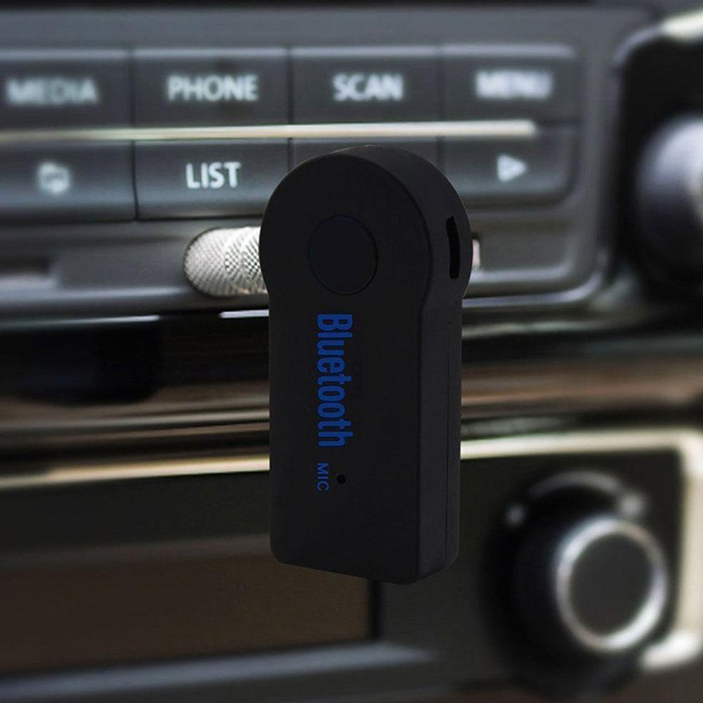 Wireless Bluetooth 3.5mm AUX Audio Stereo Music Car Adapter Mic Black Recei M4K4