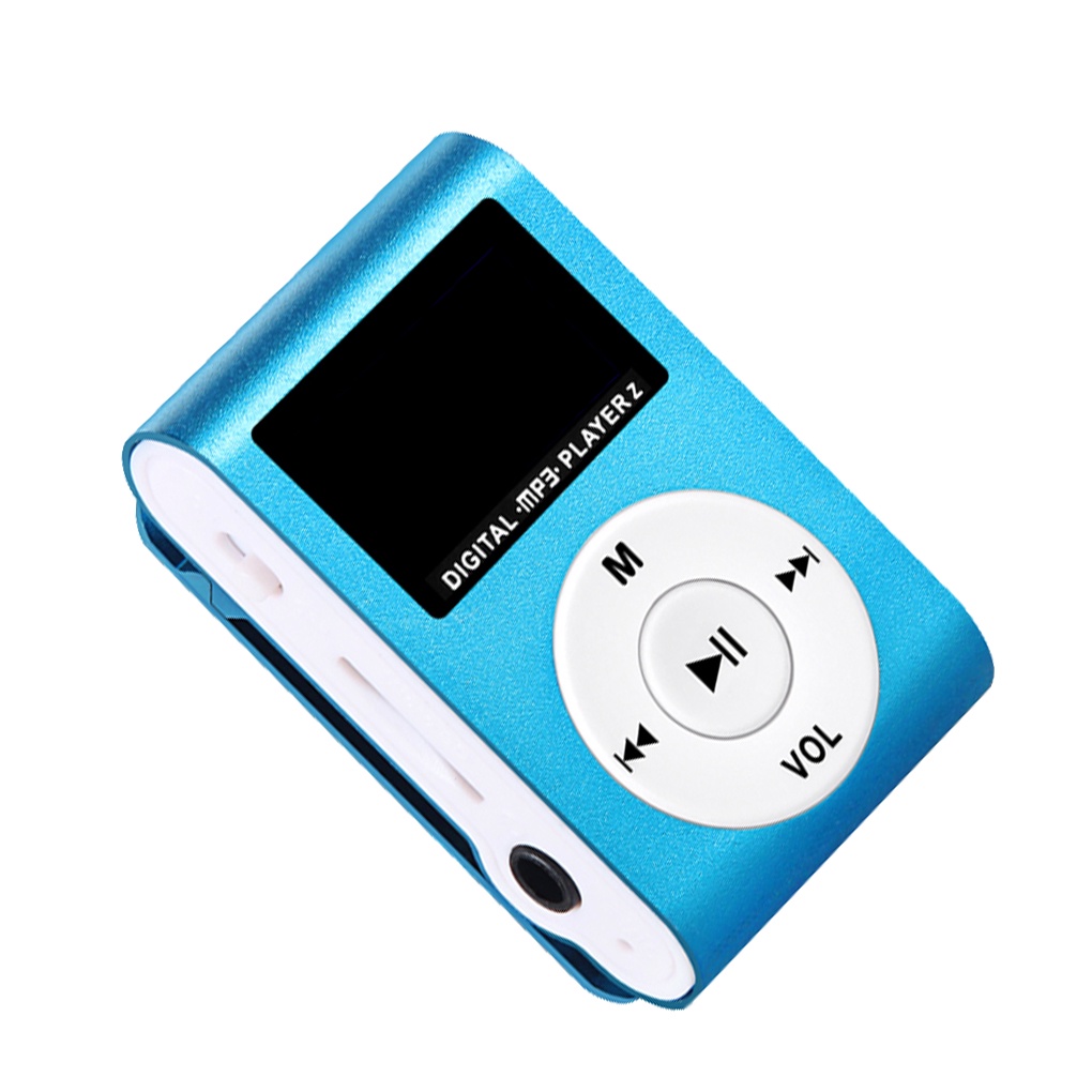 Máy Nghe Nhạc MP3 Mini Dạng Kẹp Hỗ Trợ Thẻ Nhớ Micro SD TF Có Màn Hình LCD Phong Cách Thể Thao