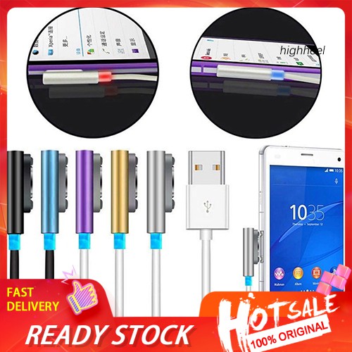 Dây Cáp Sạc Usb Bằng Nhôm Từ Tính Có Đèn Led Cho Sony Xperia Z1 Z2 Z3 Compact Z Ultra