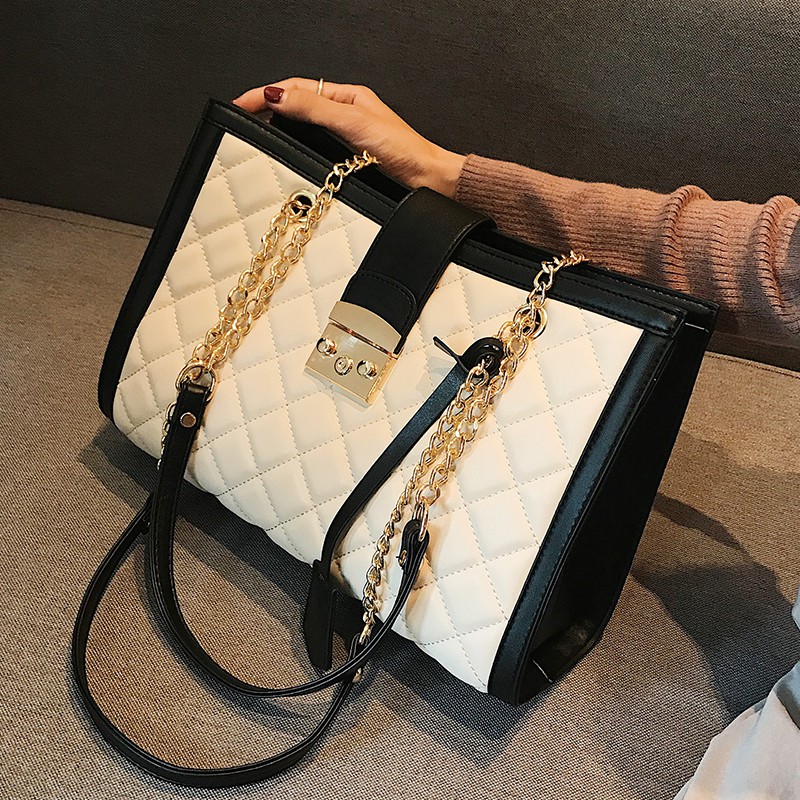 D190 Túi xách bản to dây xích kiểu dáng sang chảnh